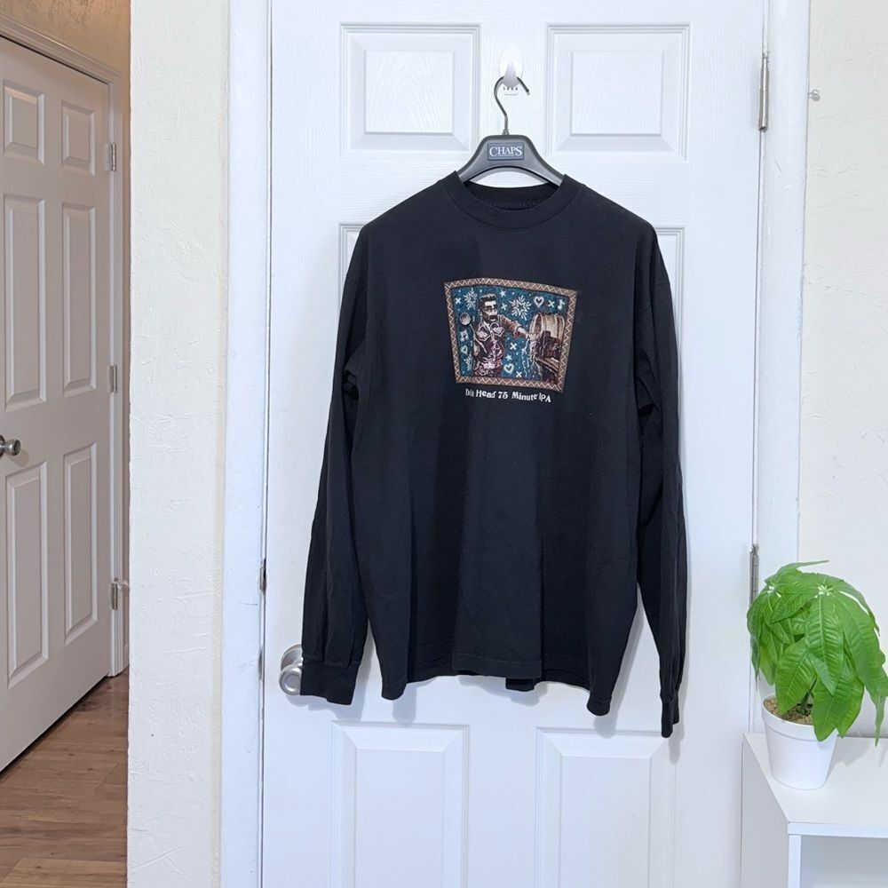 Dogfish Head 75 Minute IPA Mens Y2K Long Sleeve Shirt Size XL